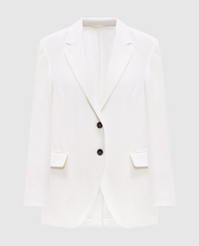 Brunello Cucinelli White jacket with linen MH5347375