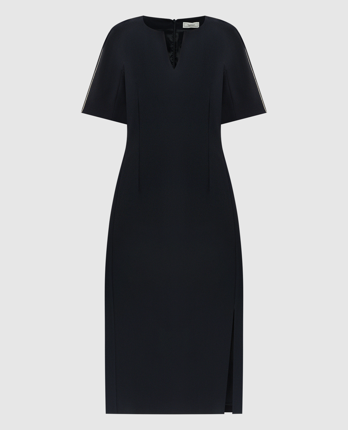 

Blue dress with monil chain Peserico