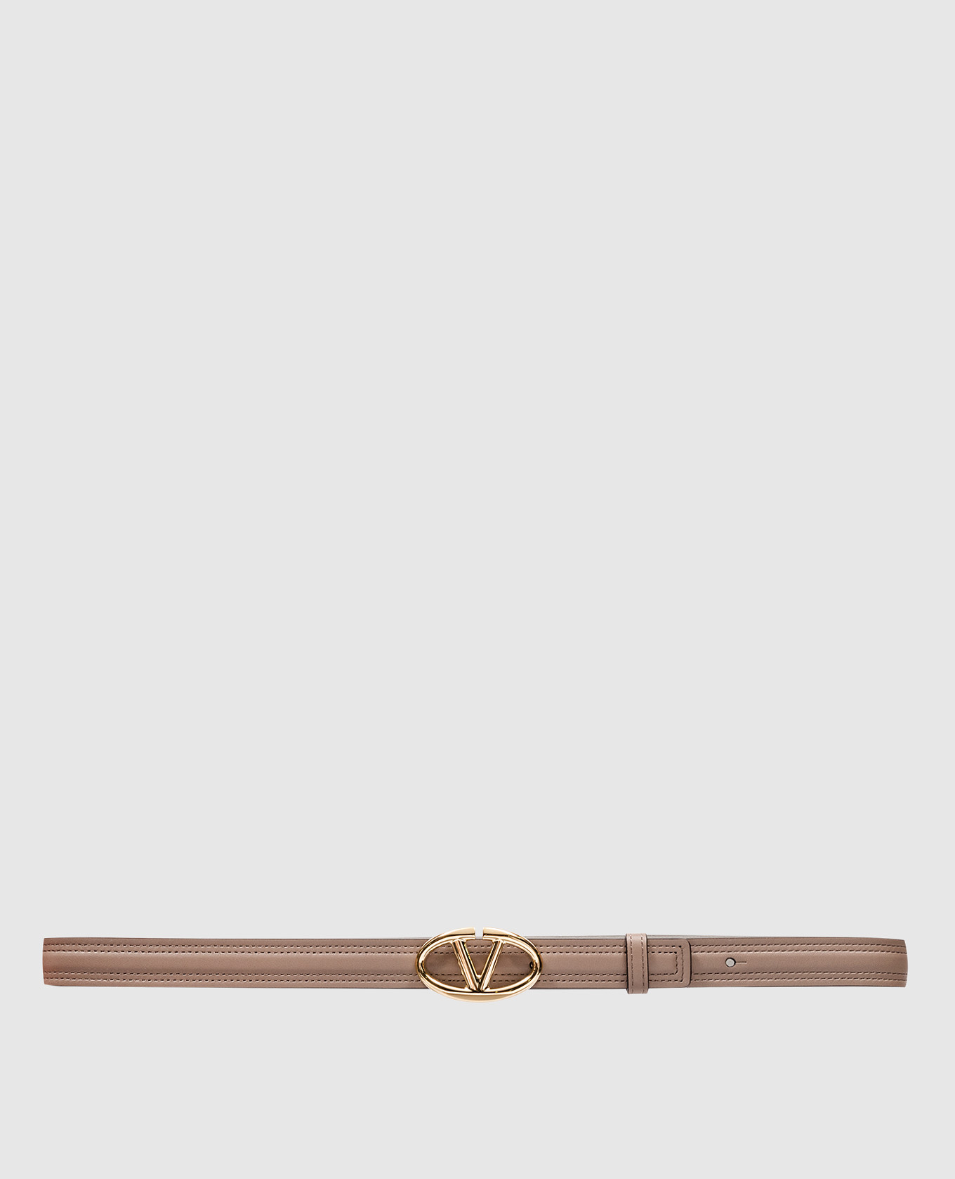 Beige leather strap with vlogo signature logo valentino