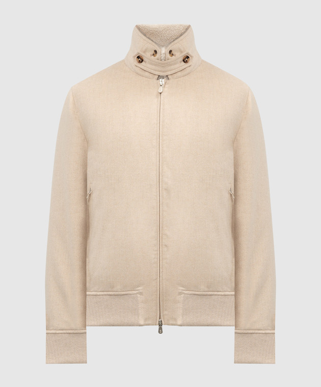 Brunello Cucinelli - Beige cashmere jacket MM4006889 - shop with