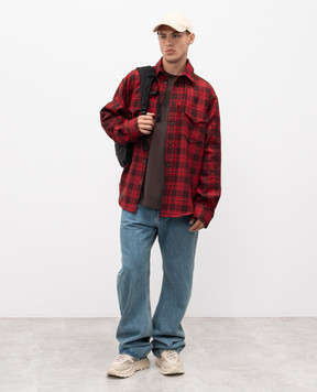 Vetements Red wool check shirt UH76SH900BRm