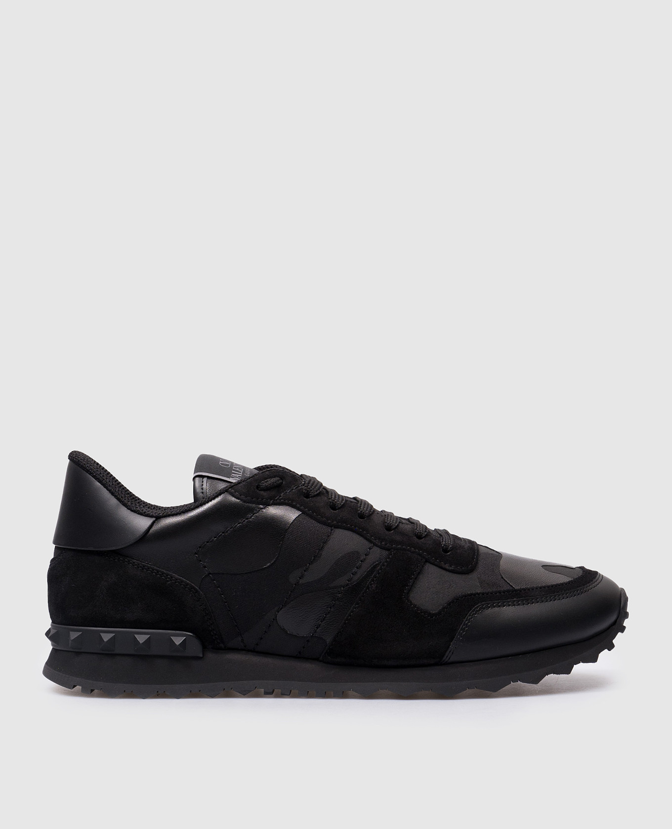 

Black combined ROCKRUNNER sneakers with camouflage print Valentino