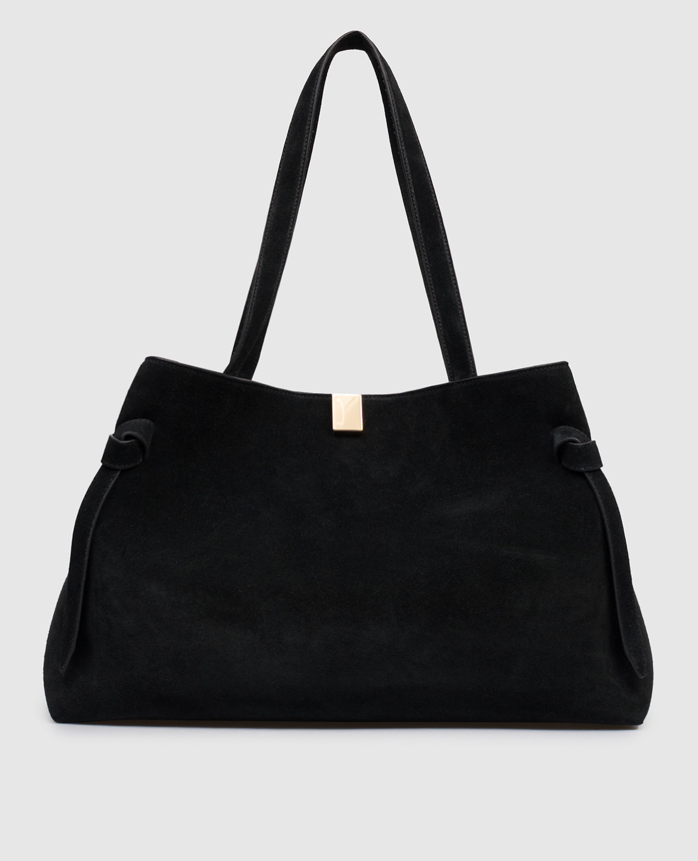 

Gyoza black suede tote bag YUZEFI