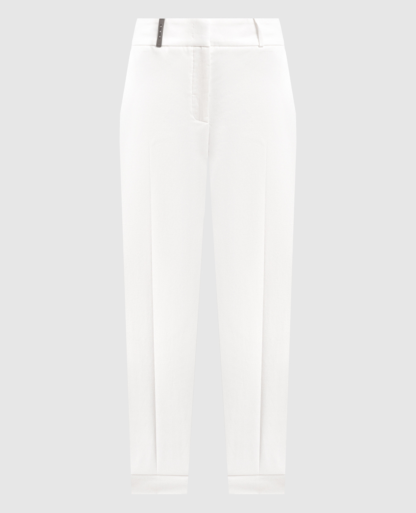 

White chinos with a patch Peserico