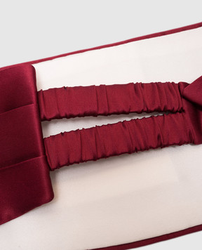 Stefano Ricci Burgundy silk cummerbund GF01005n