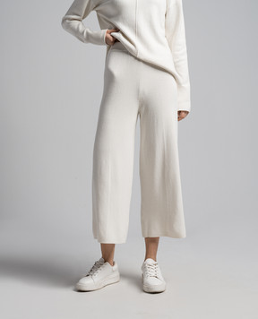 JOSEPH White culottes with silk and cashmere JF008298