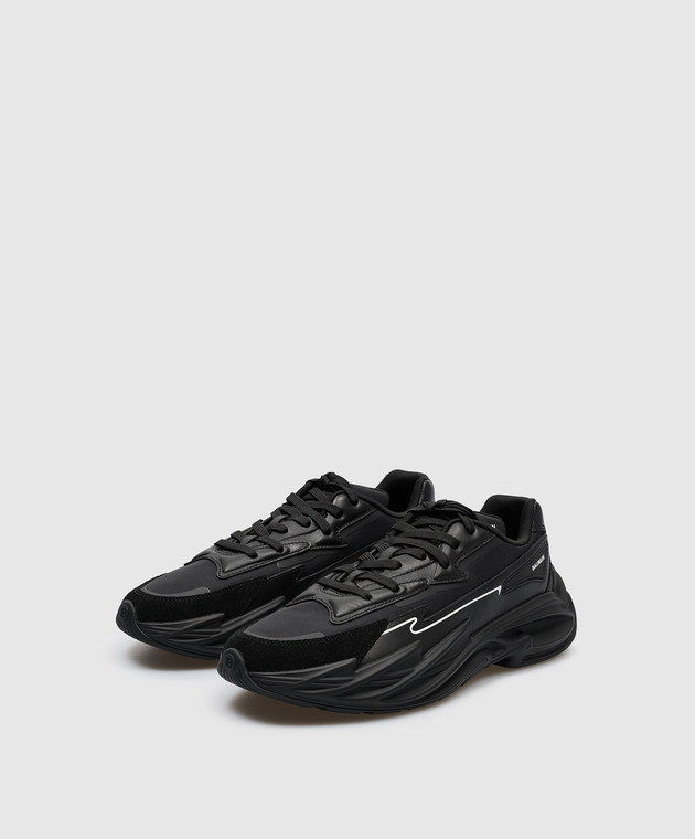 Balmain - Black Run-Row combination sneakers CM1VI355LLSN