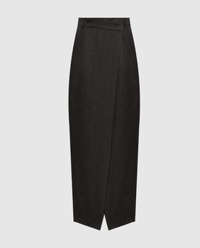 スカート BRUNELLO CUCINELLI Woman Skirt Black MP940G3875 C101 BLACK WOOL SKIRT