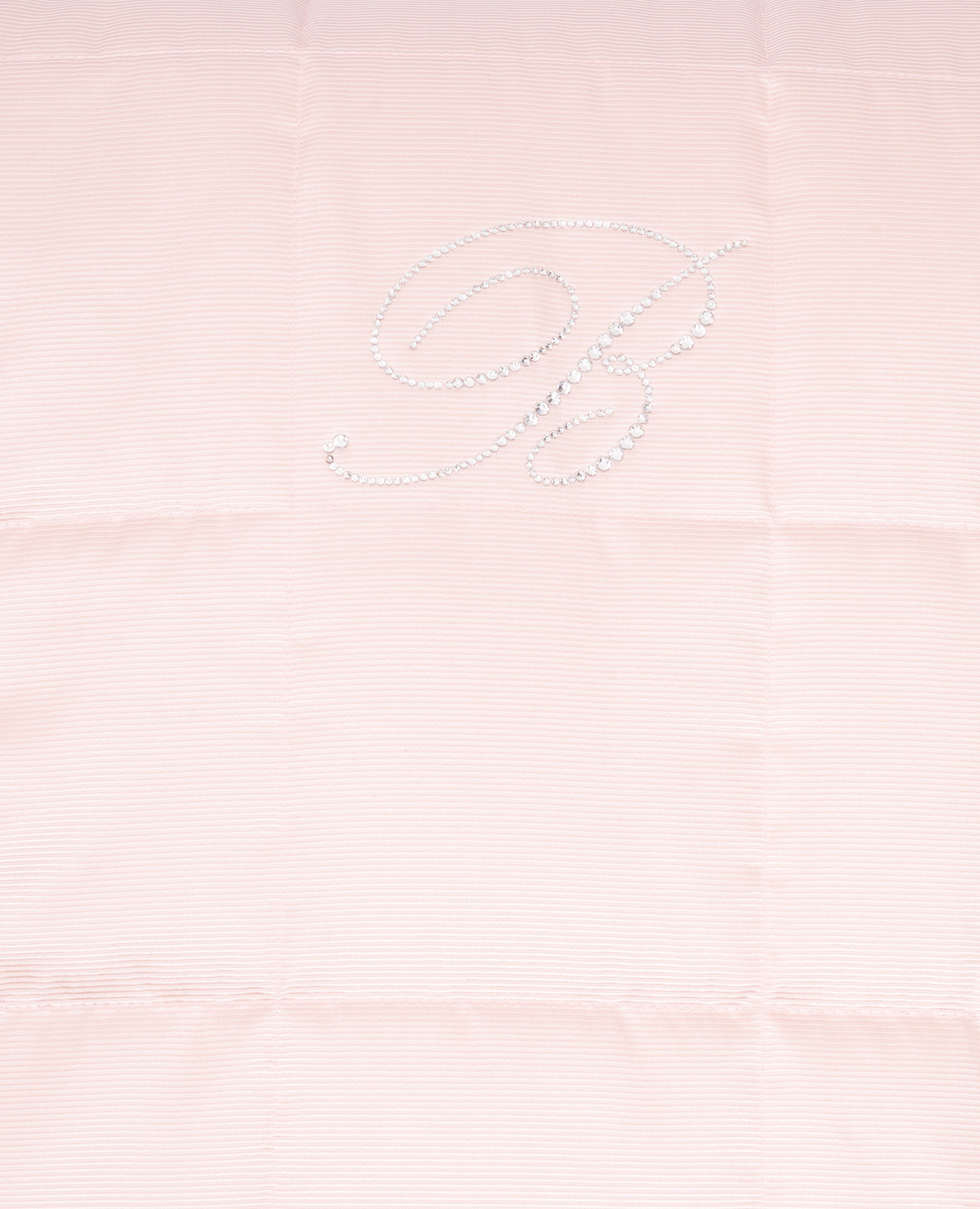 

Pink Note bedspread with Swarovski crystal monogram Blumarine