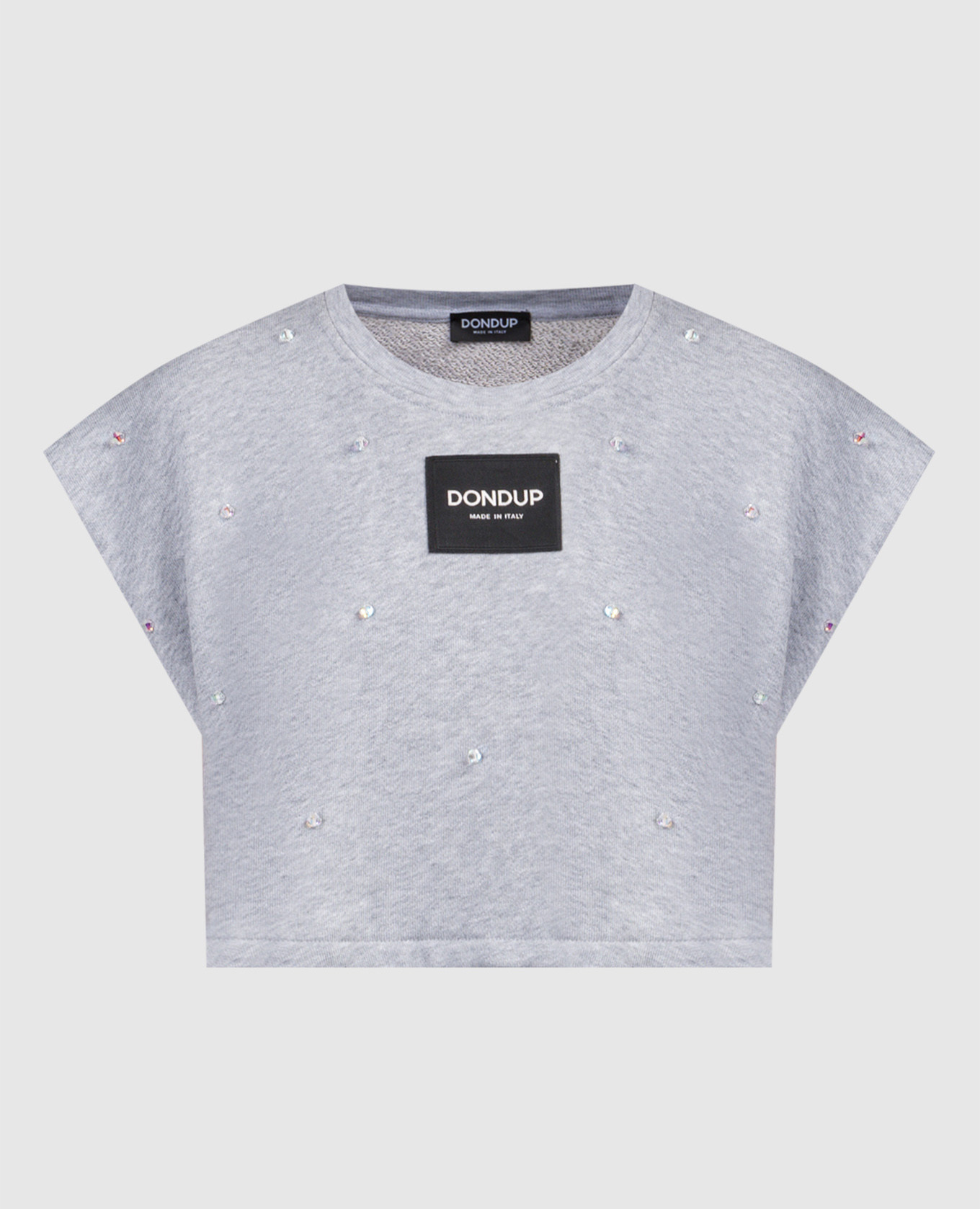 Gray top with beads Dondup