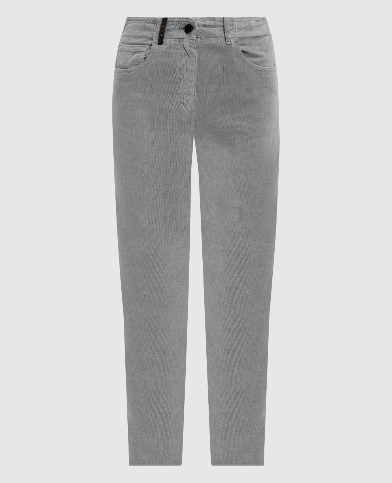 

Gray corduroy pants Peserico, Серый
