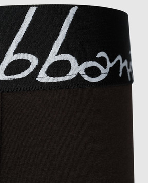 Dolce&Gabbana Brown boxer briefs with a logo pattern M4F34JONP20