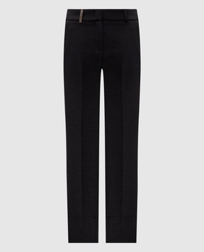 Peserico Gray pants with brand patch P0484601934