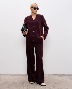 JOSEPH Alana burgundy wool pants JF009462