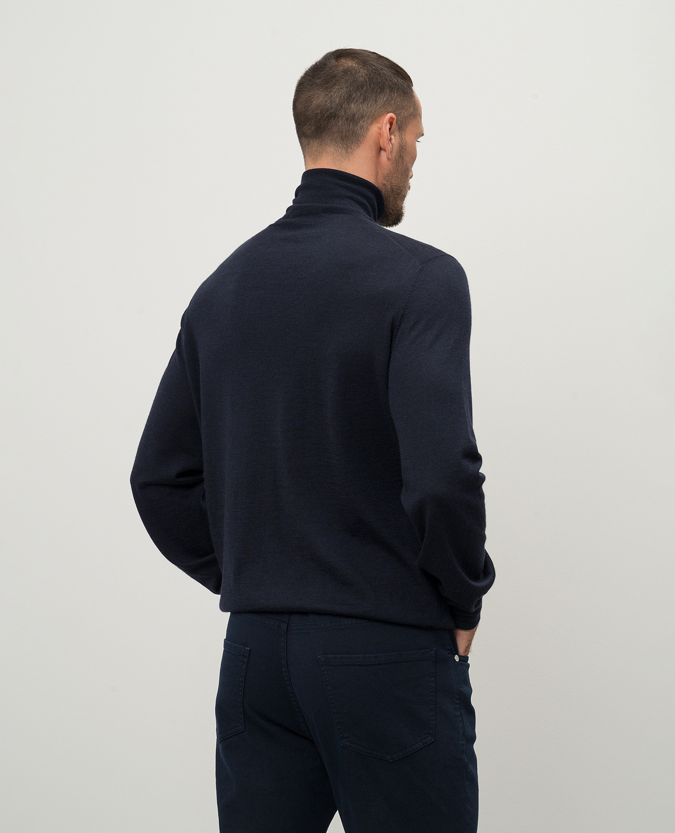 Blue wool and cashmere golf Brunello Cucinelli 4
