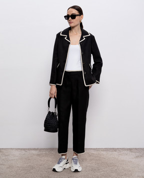 Max Mara Black KASTEL linen pants KASTEL
