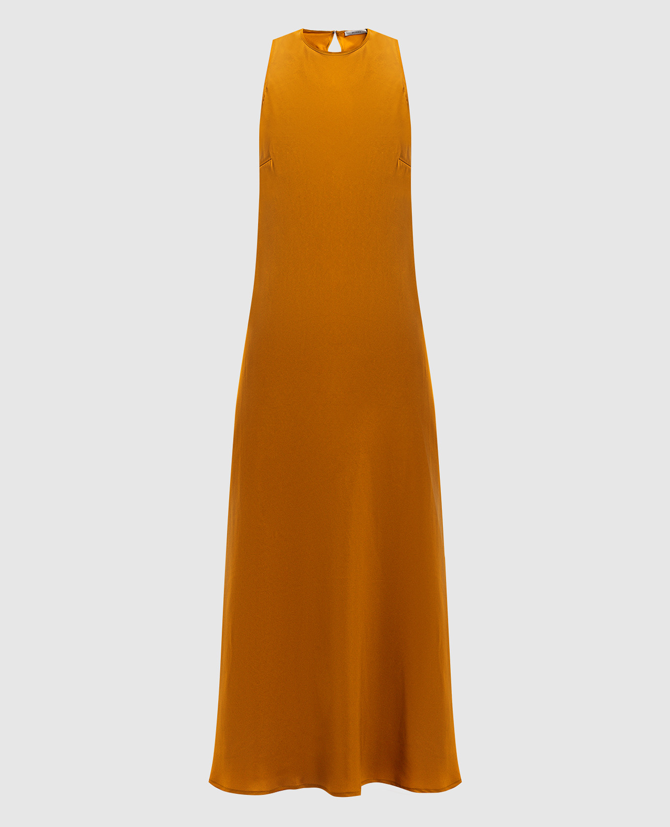 Valencia brown silk midi dress Asceno