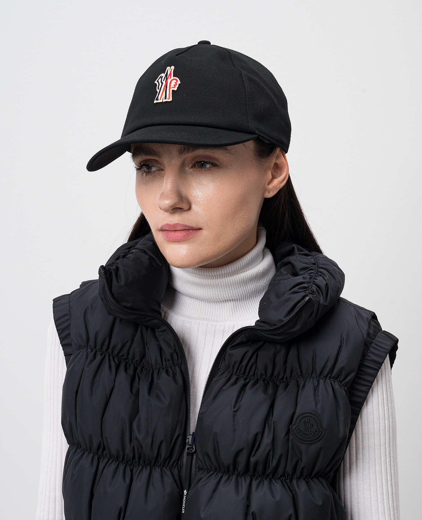 Black cap with logo patch Moncler Grenoble 2