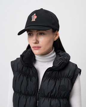 Moncler Grenoble Black cap with logo patch J20983B0000204863