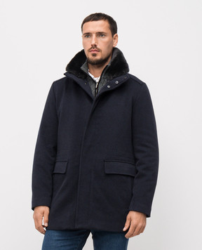Cashmere&Whiskey Blue wool jacket 842696S781959