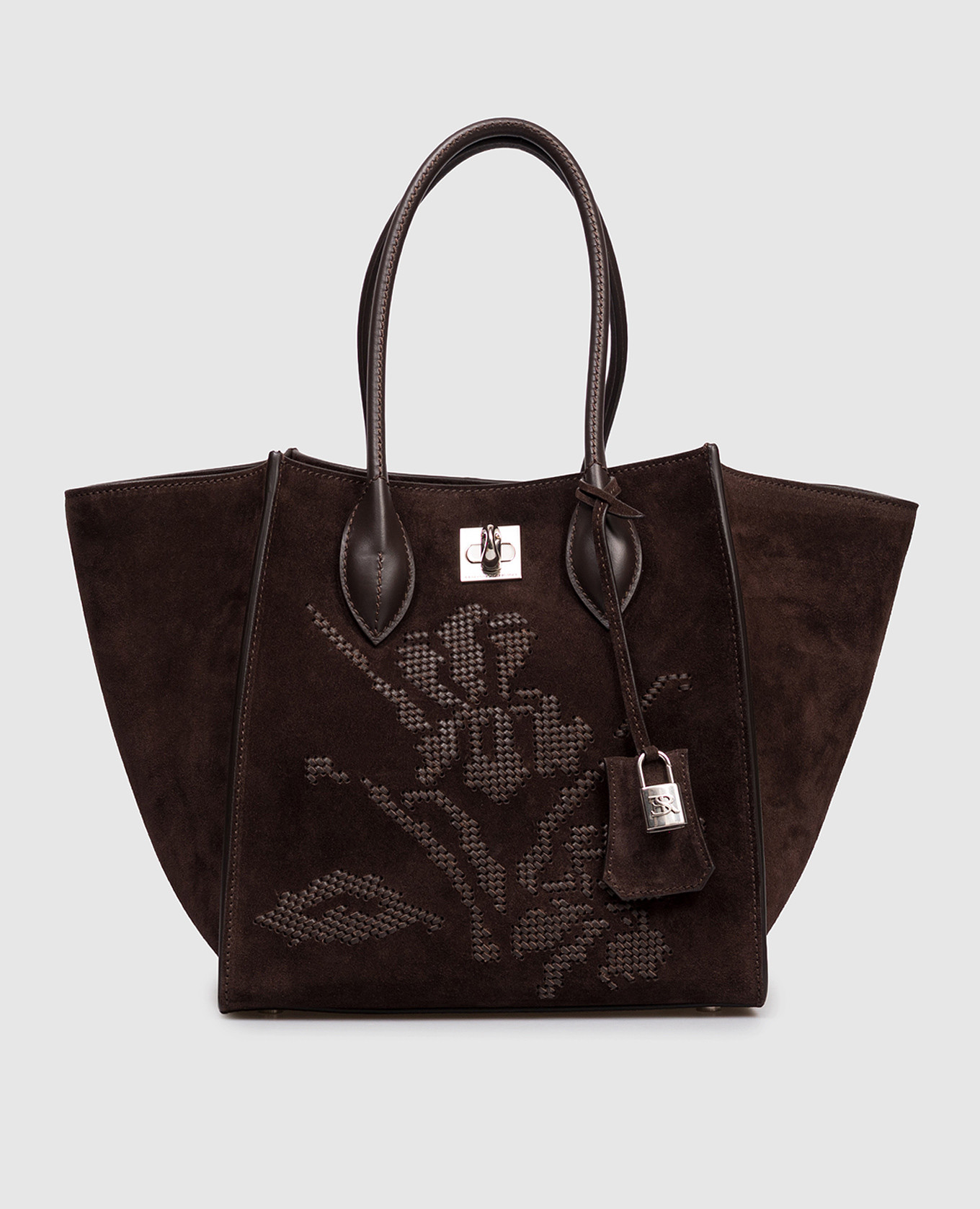 

Brown suede tote bag Ermanno Scervino