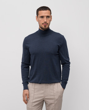 ISAIA Blue wool golf MG8015YP005