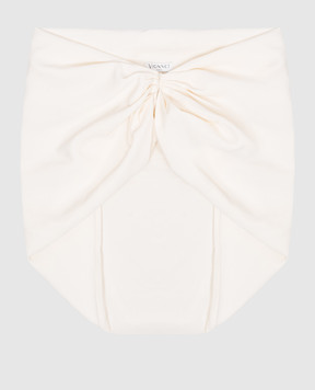 Vionnet White draped silk scarf ACVAE13009T1169