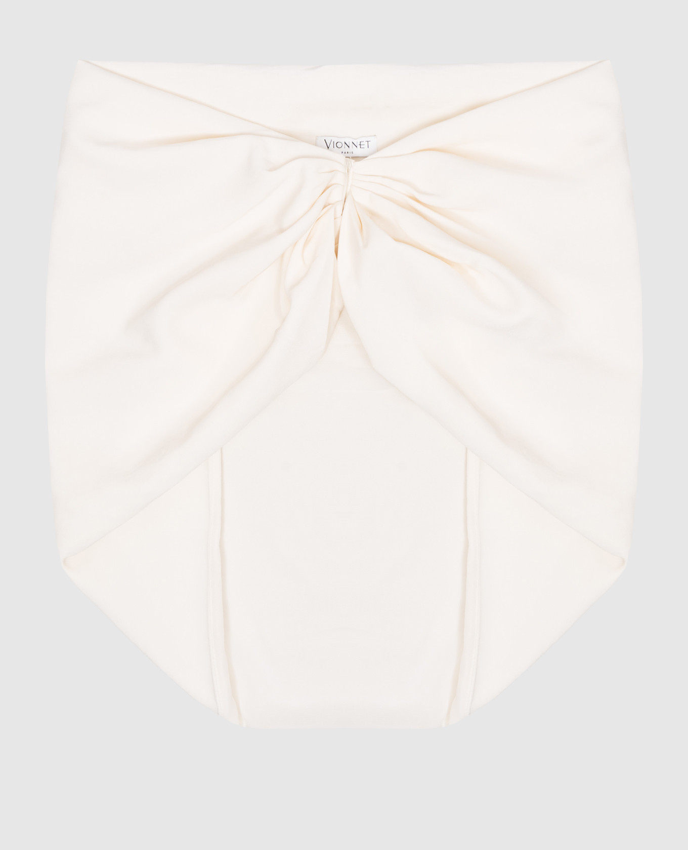 White draped silk scarf Vionnet