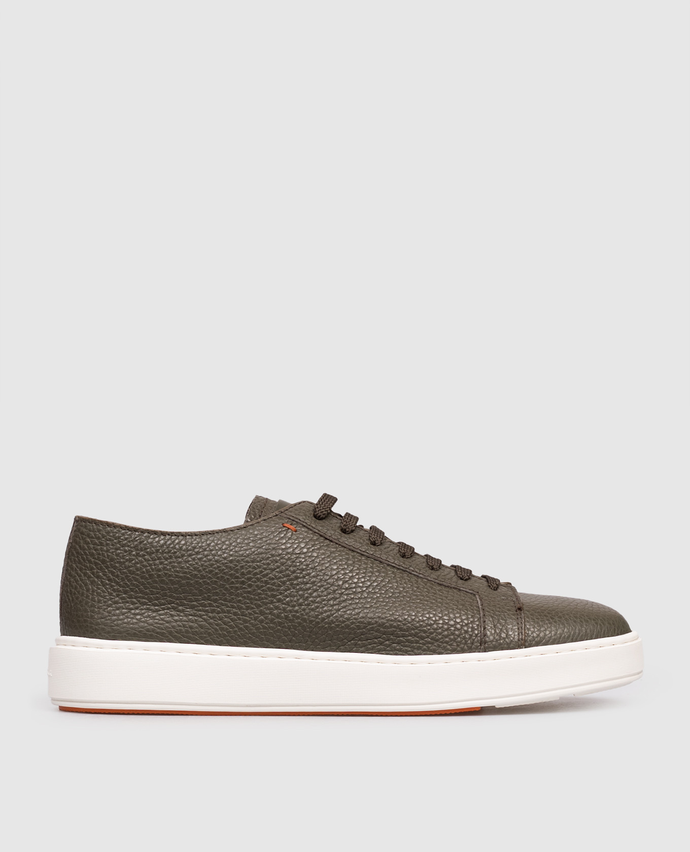 Green leather sneakers Santoni