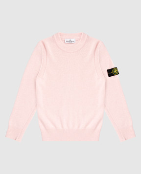 Stone Island Children's pink sweater with wool and cashmere K2S165100002S00M1
