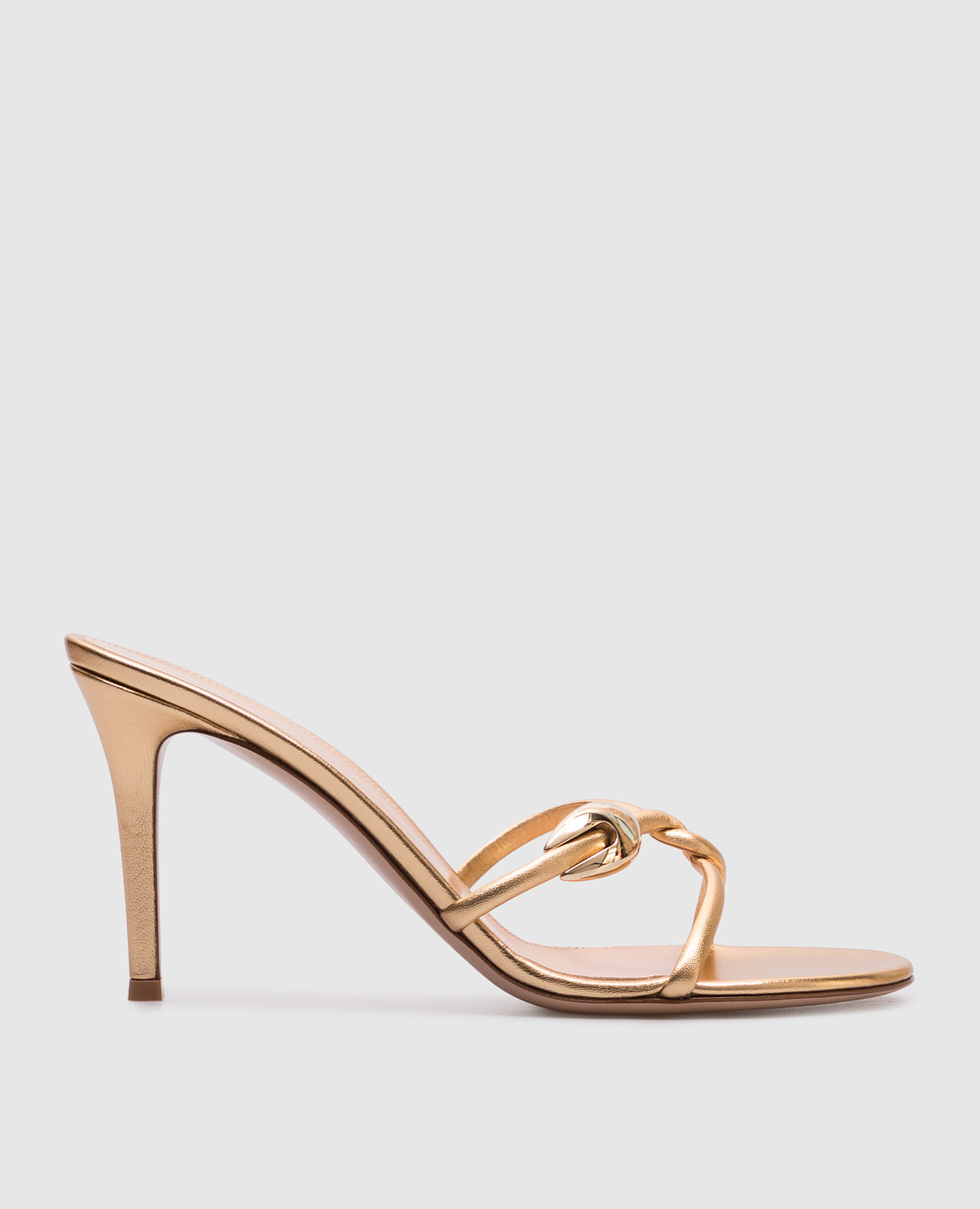 

Black Mamba gold leather mules Gianvito Rossi, Golden