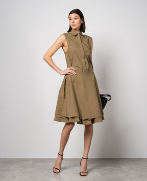 PROENZA SCHOULER Cindy khaki shirt dress R2423027SC087