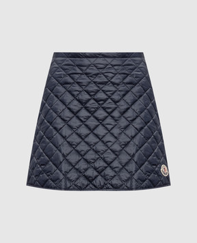 Moncler Blue quilted mini skirt with logo patch K20932D00014788RA