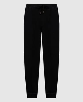 Brunello Cucinelli Black joggers with zippers MM8313263G