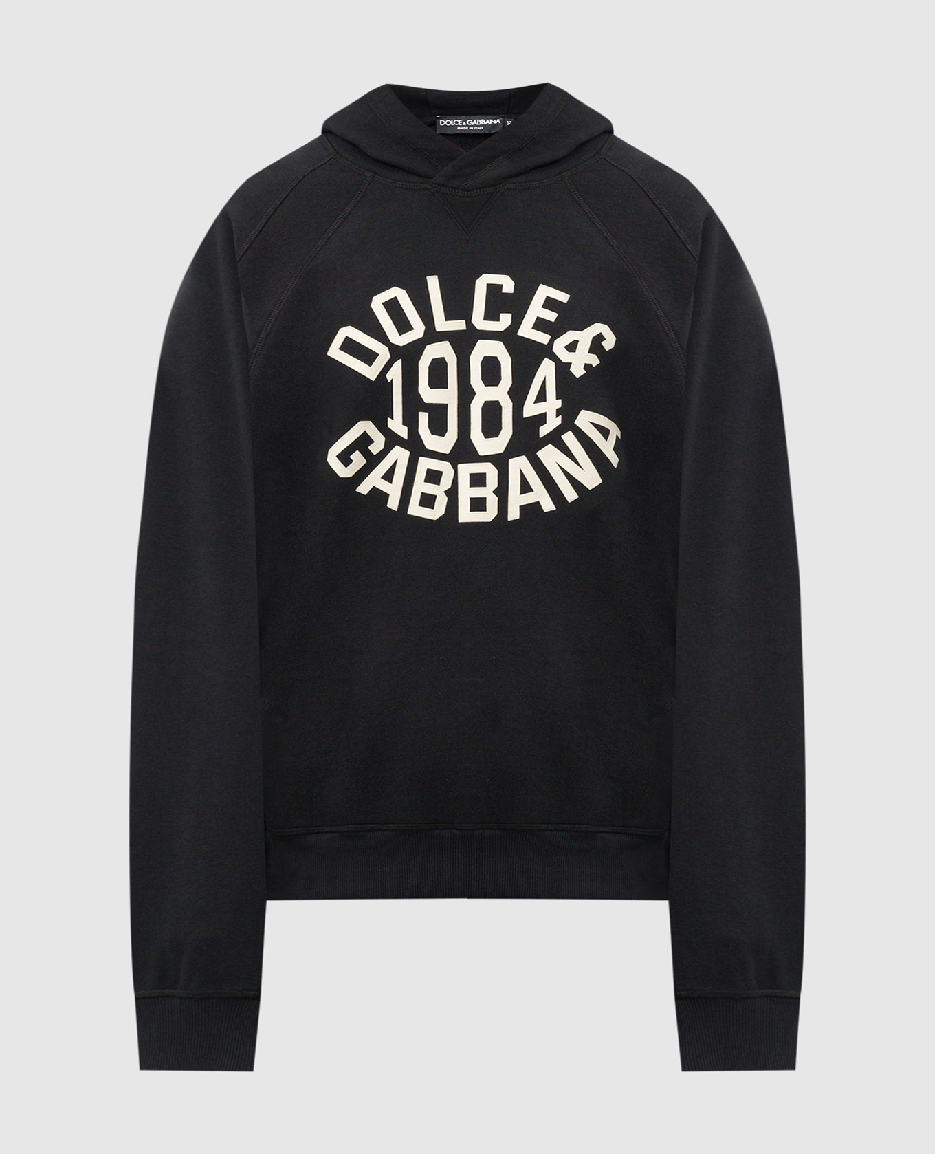 

Black hoodie with contrasting logo print Dolce&Gabbana