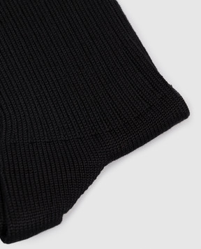 CDLP Black ribbed socks made of organic cotton USO006023001