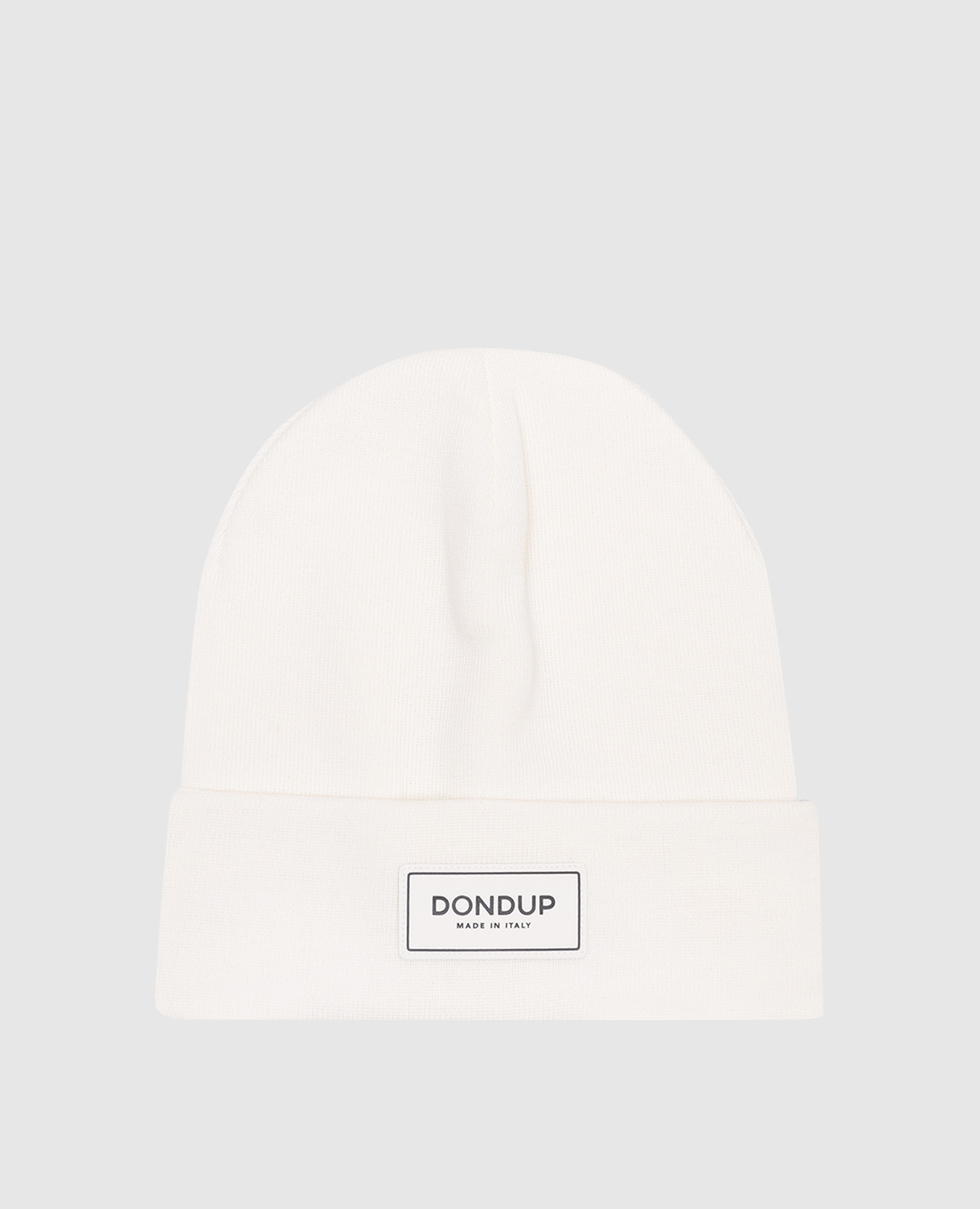White wool cap with logo dondup