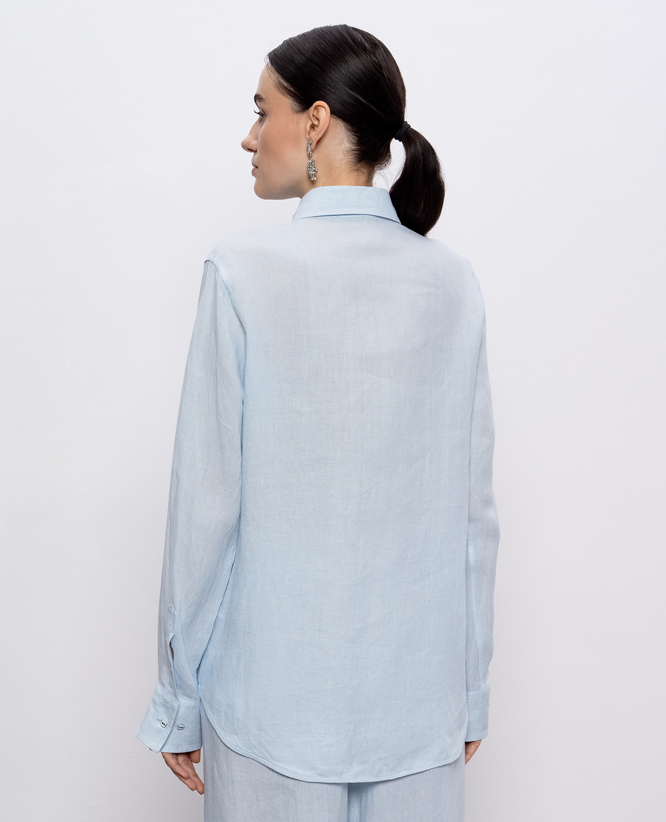 

Blue linen blouse Ermanno Scervino, Light blue