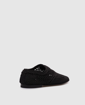 Dolce&Gabbana Black braided derby shoes A10863A9L64