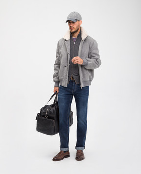Brunello Cucinelli Purple t-shirt with layering effect M0B137427