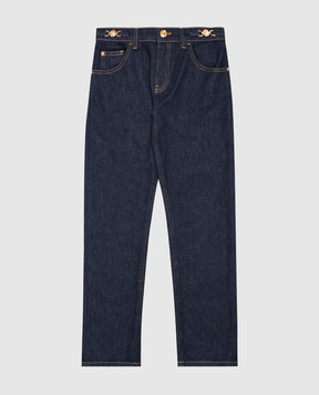 Versace Kids' blue Medusa 95 jeans with logo patch 10183161A13037
