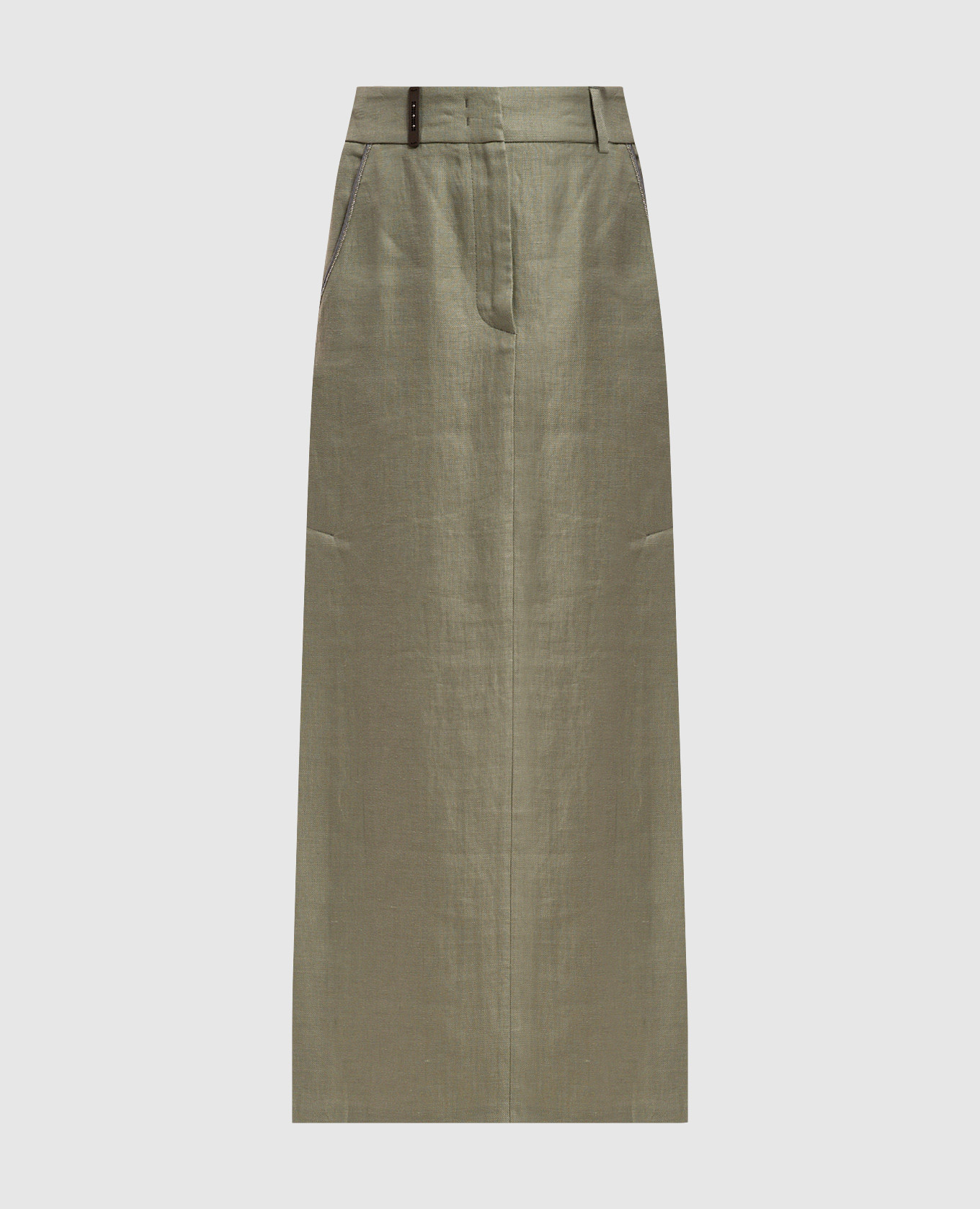 

Green linen skirt with slits Peserico