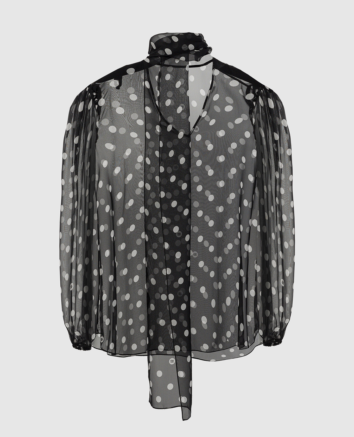 

Black silk blouse with peas Dolce&Gabbana
