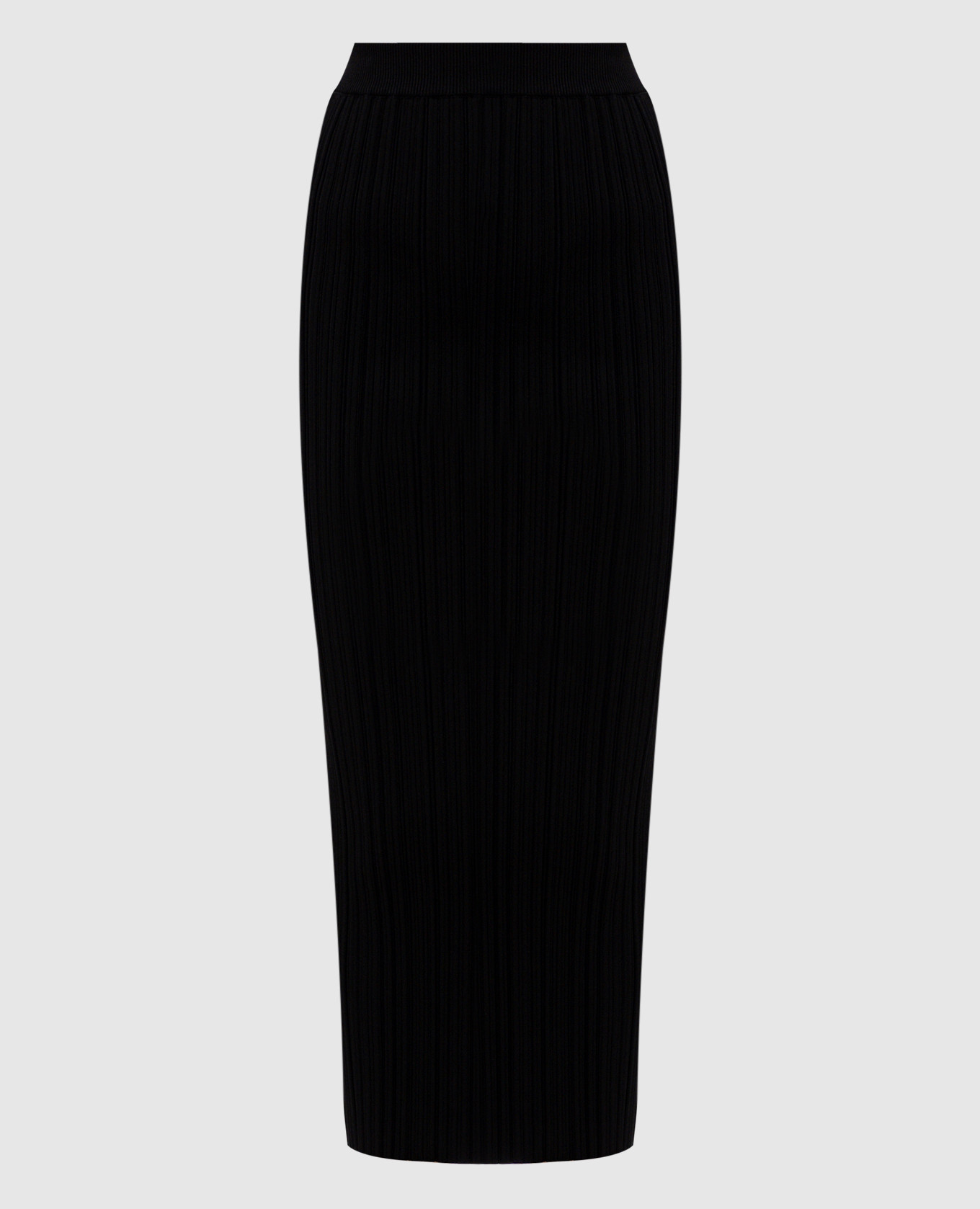 

Black ribbed midi skirt Balmain