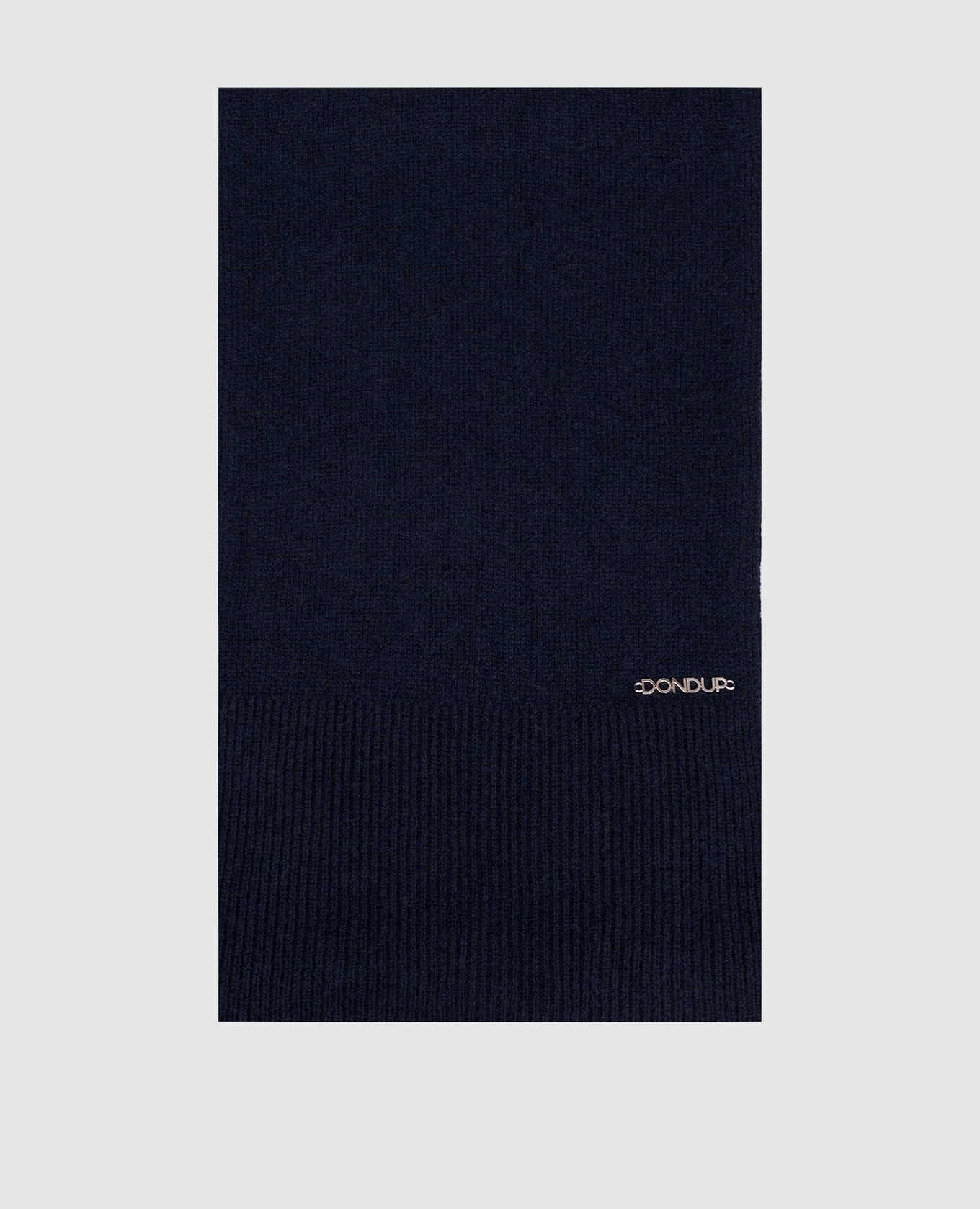 Blue cashmere and wool scarf with logo Dondup