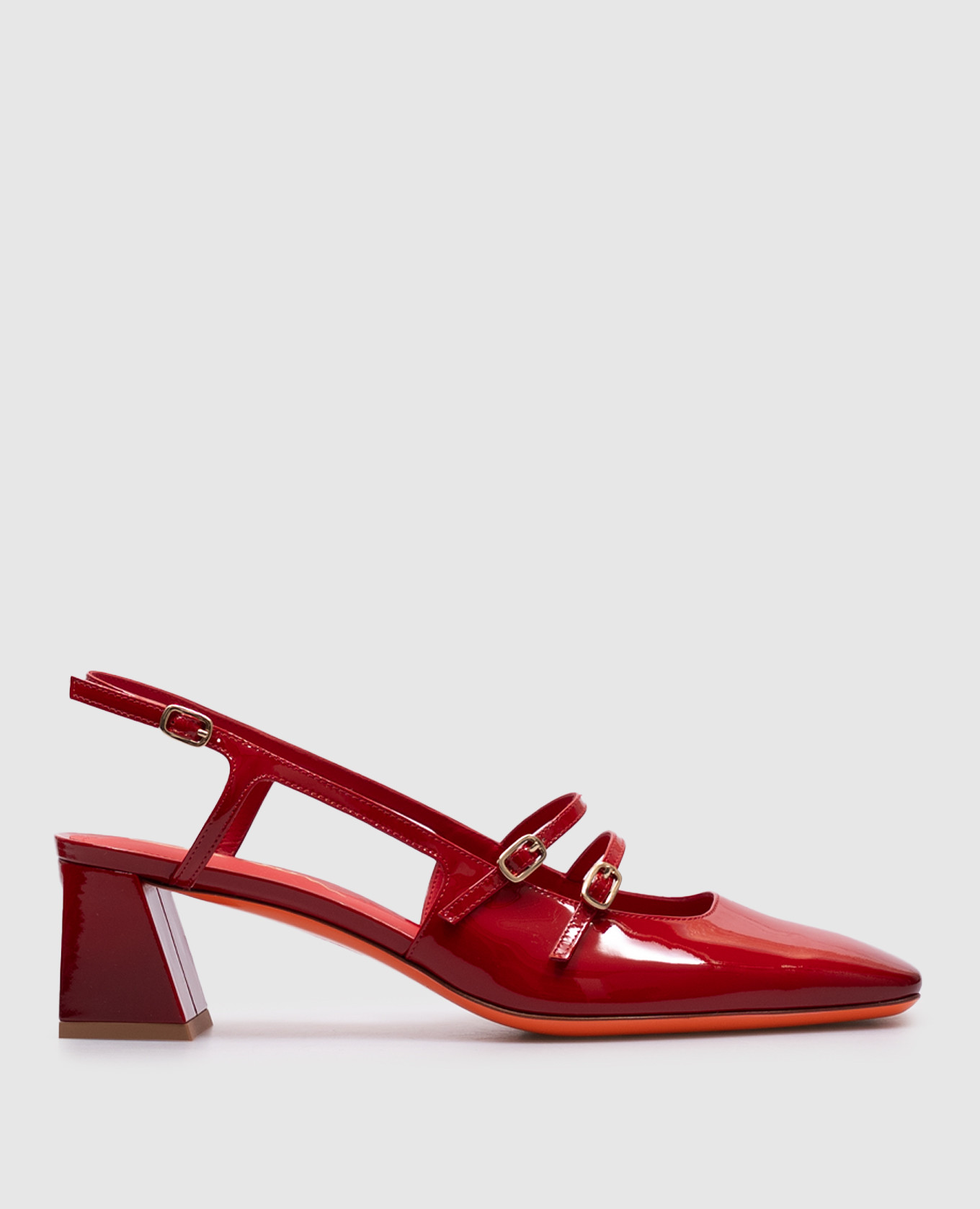 

Red patent leather slingbacks Santoni