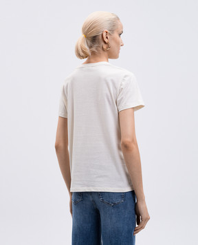 Twinset Beige T-shirt with logo 252TP2052