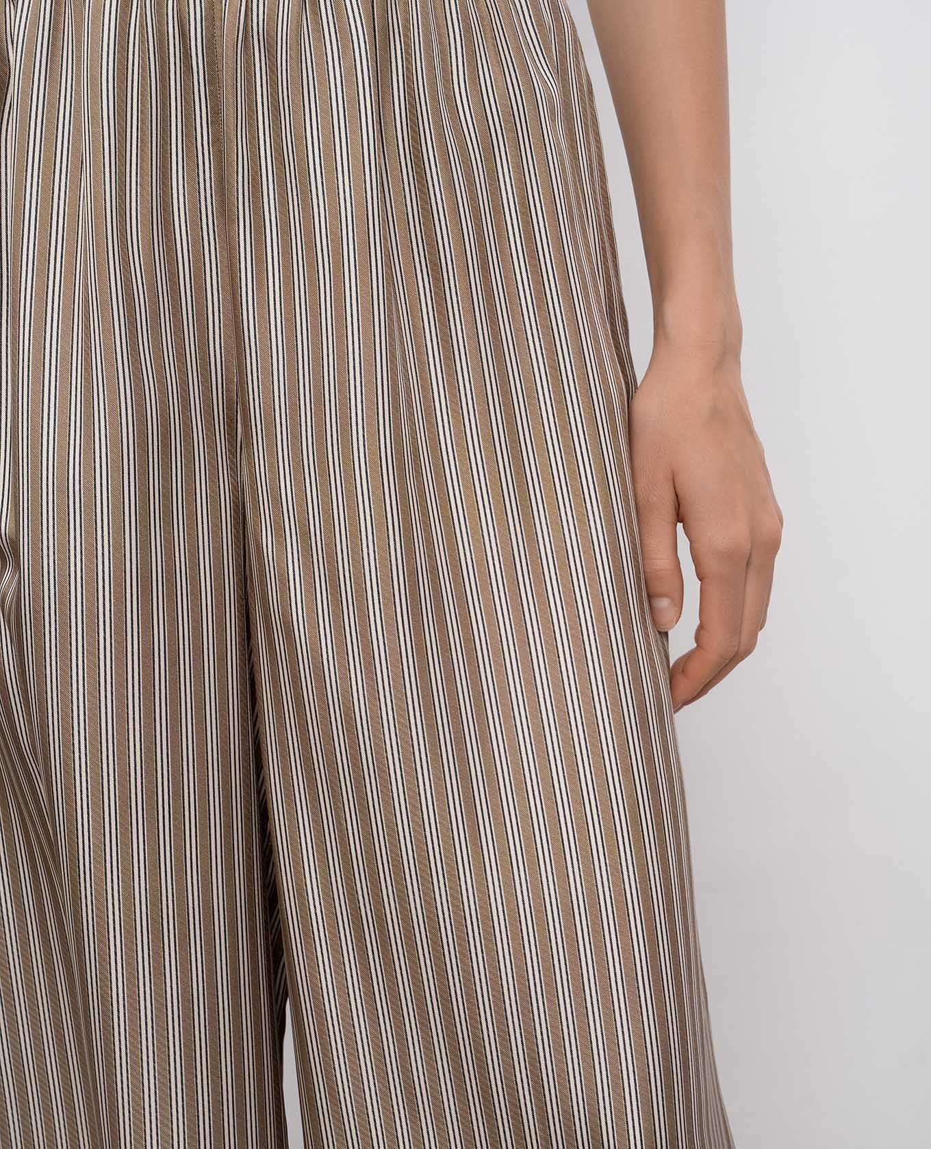 

Palazzo LADINO made of striped silk Max Mara, Brown