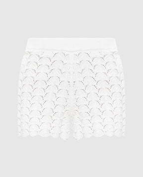 Lou Lou Studio White Tiran shorts with an openwork pattern TIRAN