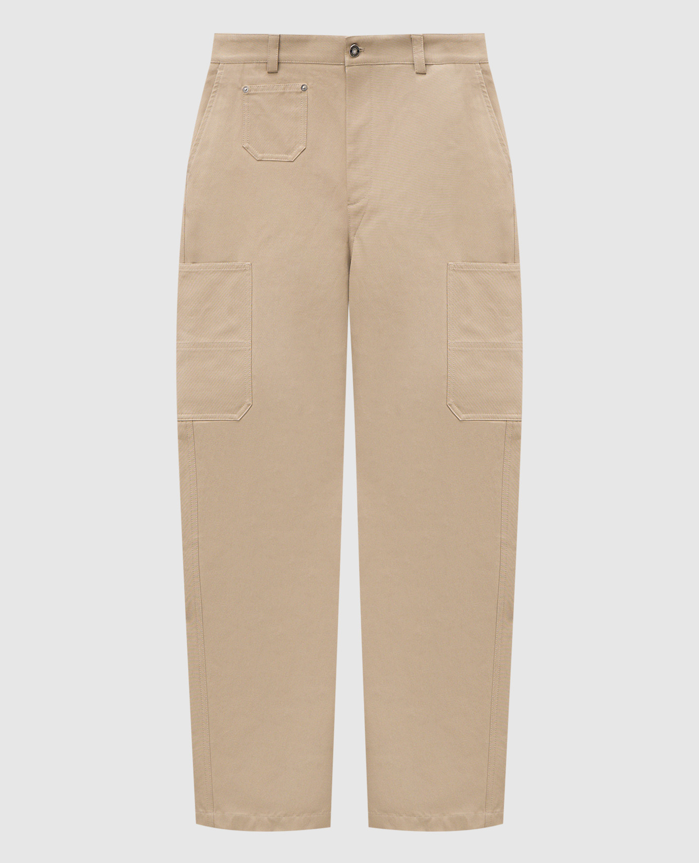 Beige cargo pants with logo embroidery Givenchy